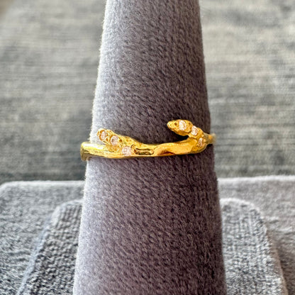 diamond budded branch ring (large)