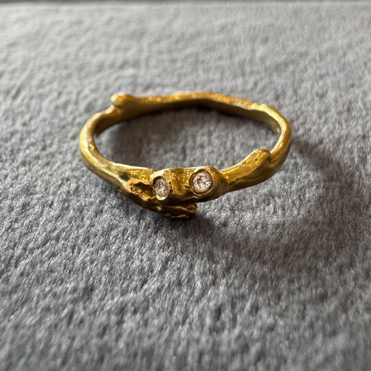 diamond budded branch ring (small)