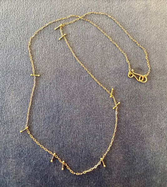 pinned necklace - gold