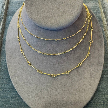 silk link chain necklace