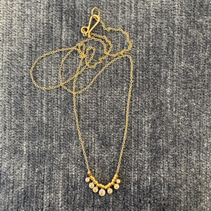 7 diamond bezel necklace