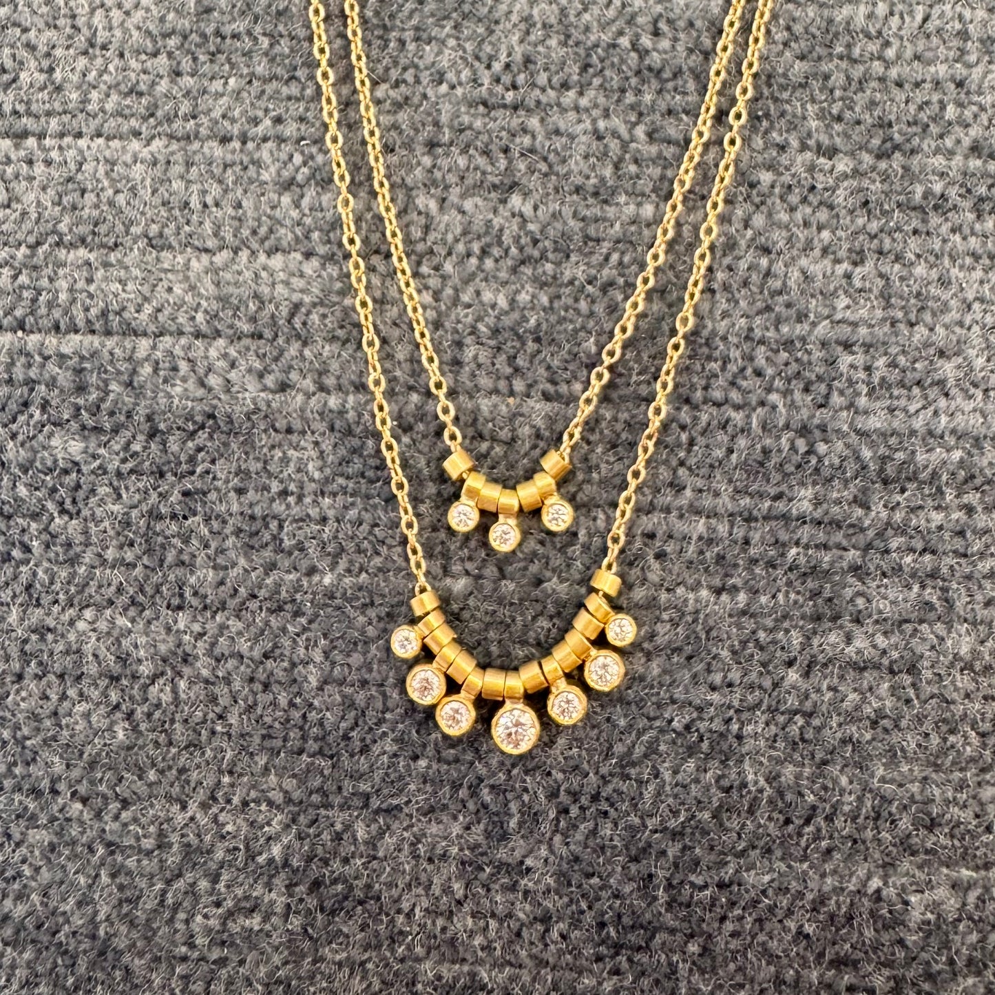 diamond trio necklace