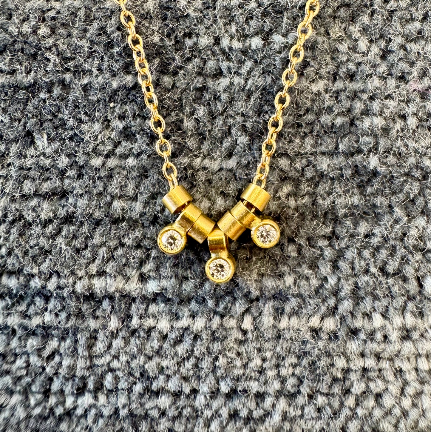diamond trio necklace