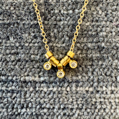 diamond trio necklace