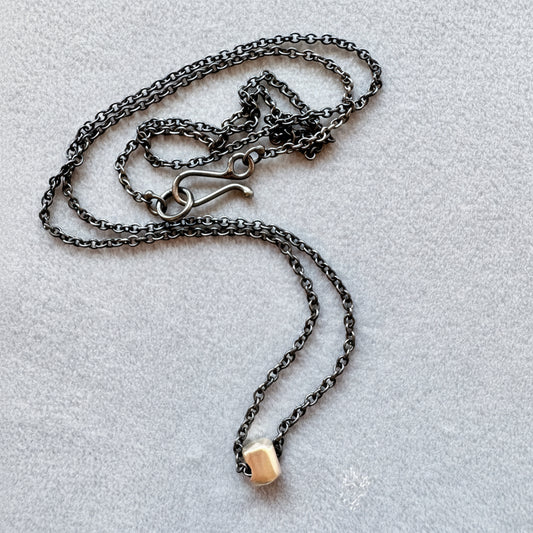 silver nugget necklace