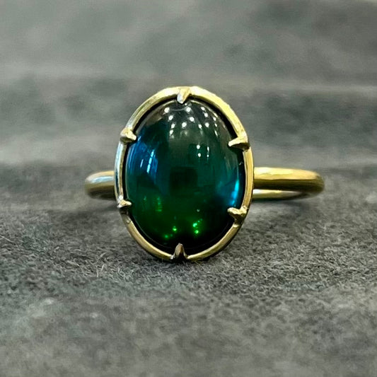 oval tourmaline solitaire
