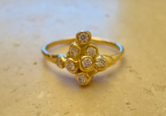 diamond cluster ring