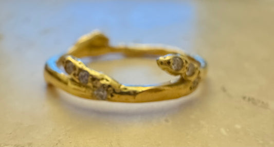 diamond budded branch ring (large)