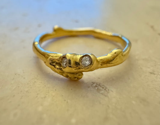 diamond budded branch ring (small)