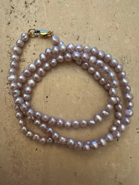 lavender pearl necklace