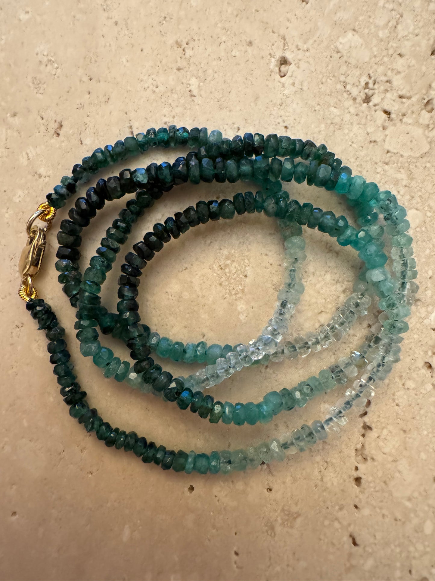 ombre emerald necklace