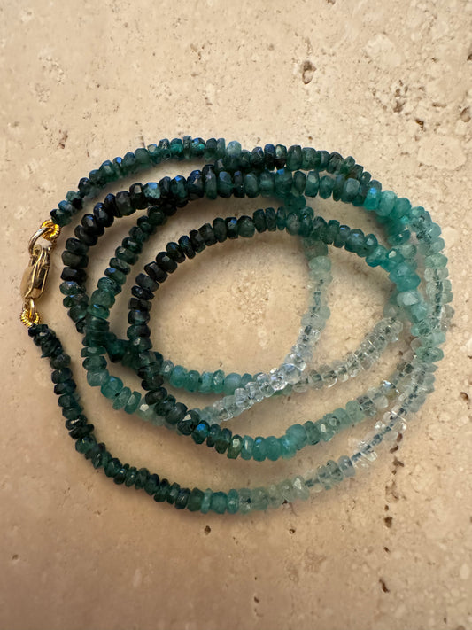 ombre emerald necklace