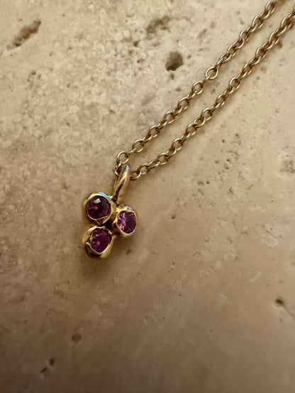 ruby sea anemone pendant