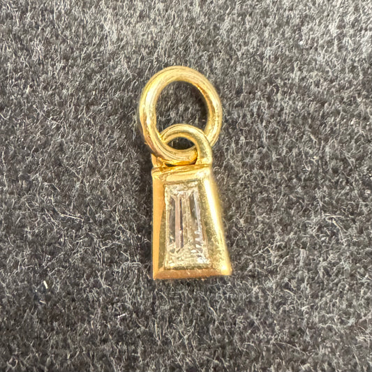 tapered baguette charm