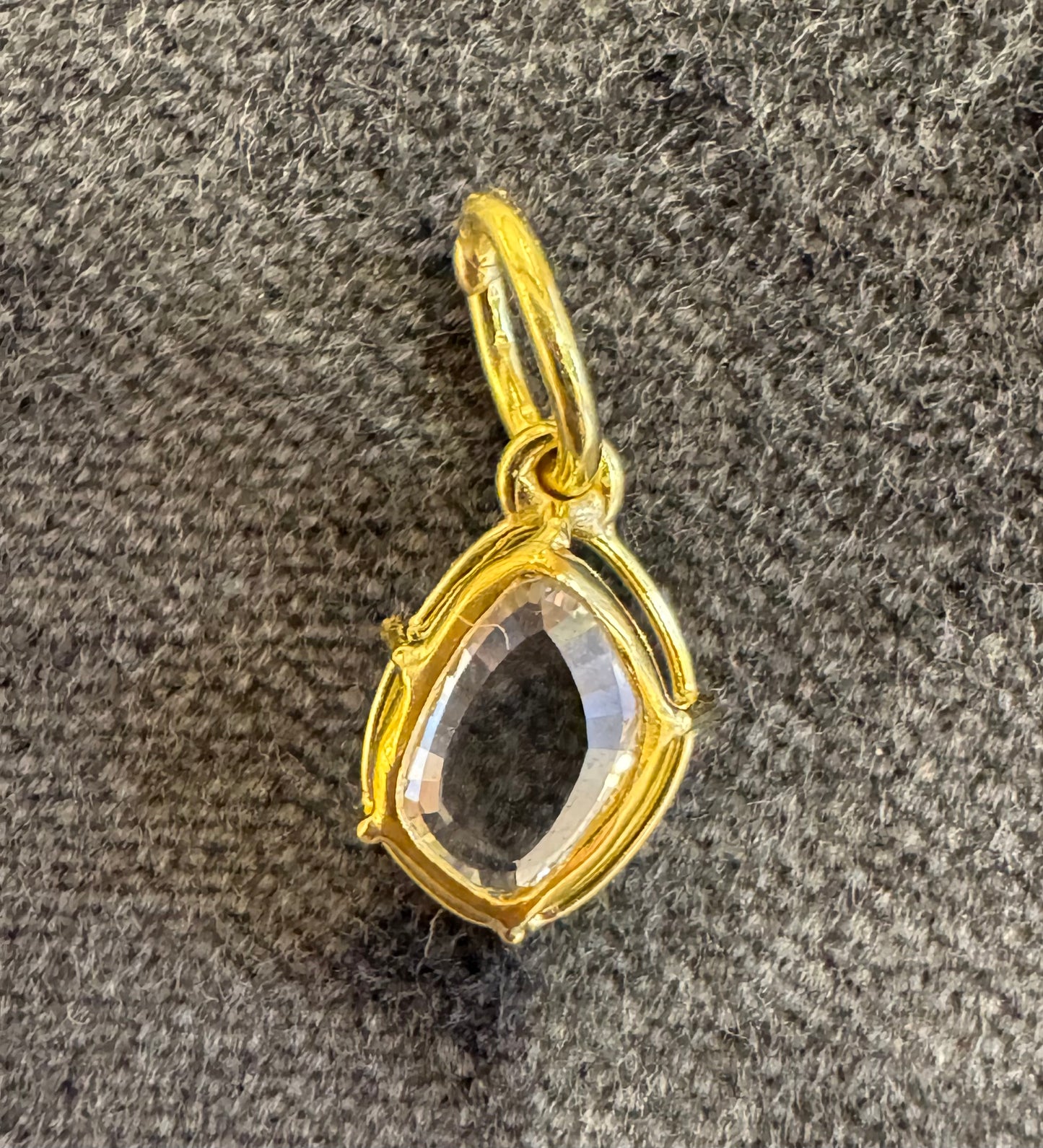 portrait cut diamond charm