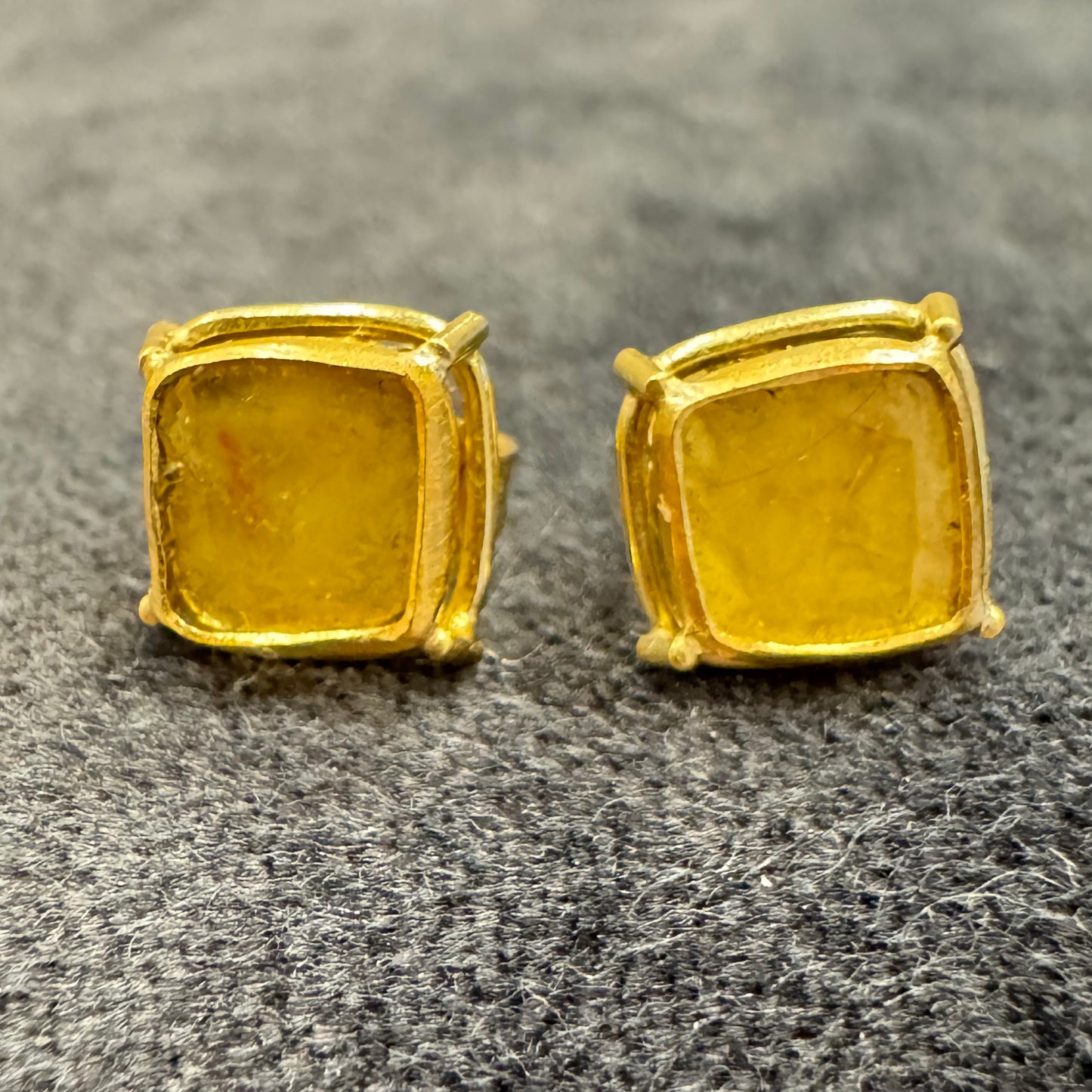 diamond slice earrings