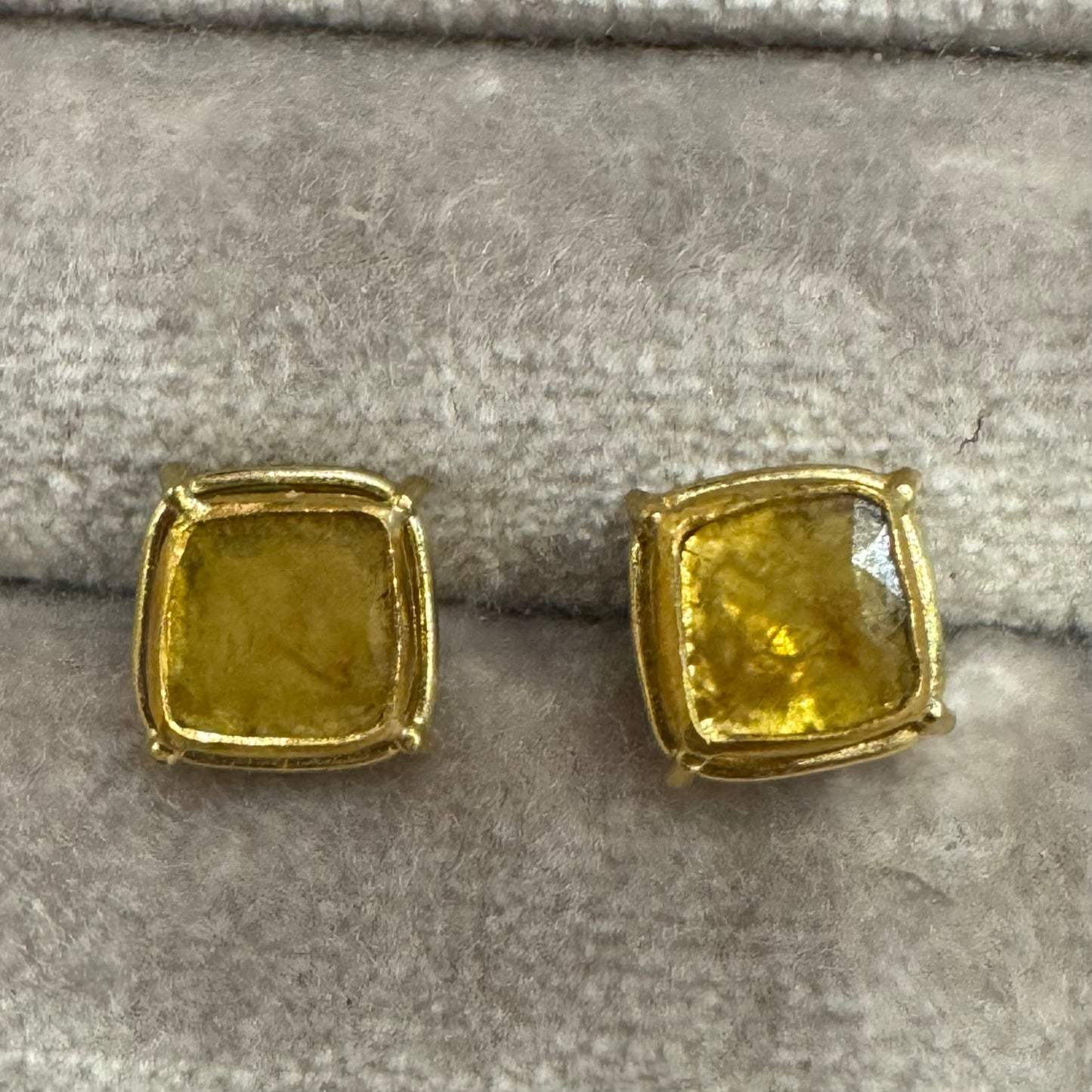 diamond slice earrings