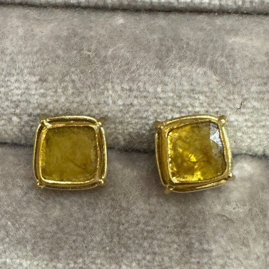 diamond slice earrings