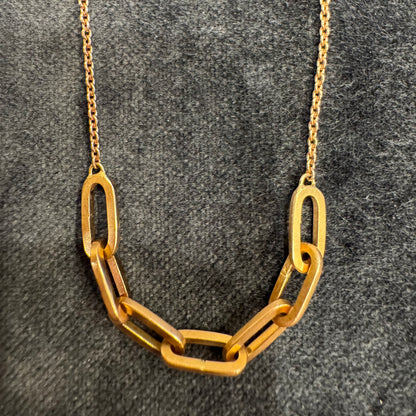 gold link pendant necklace