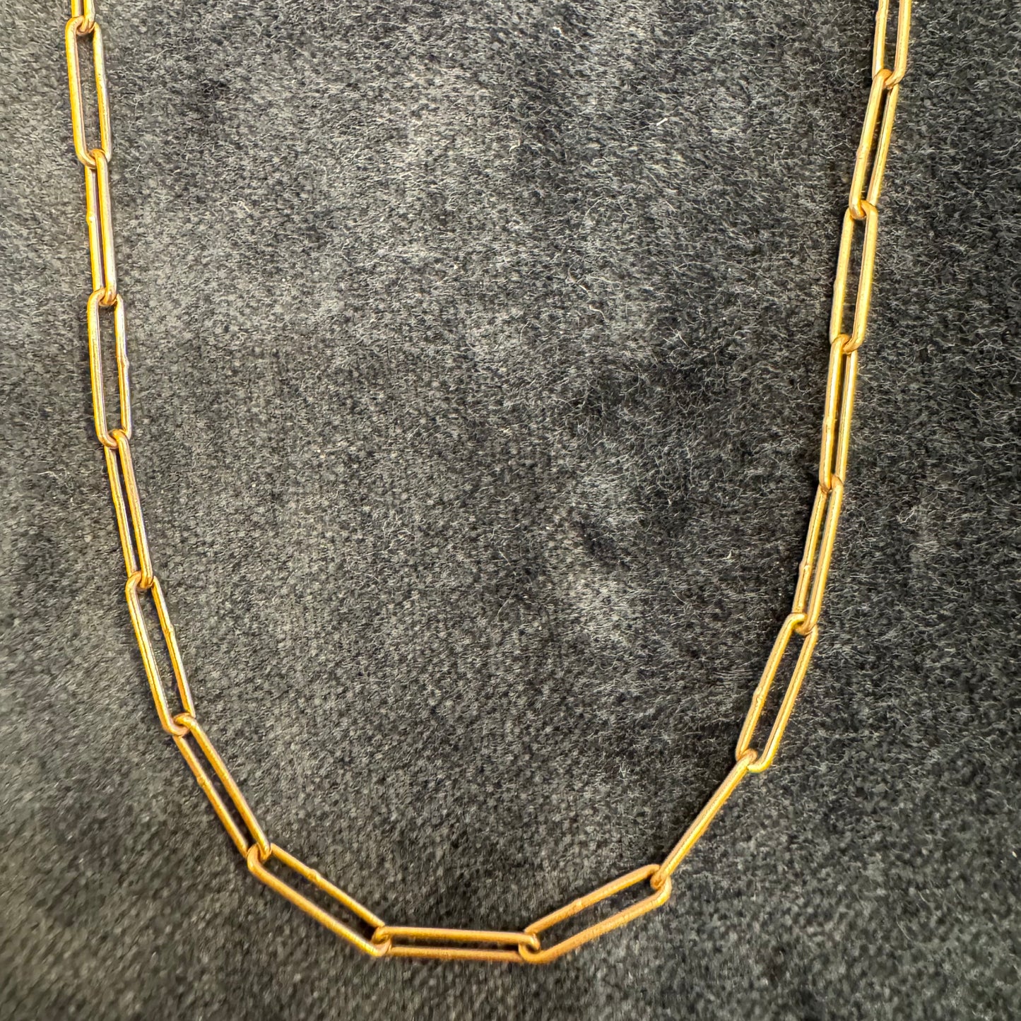 elongated silk link chain