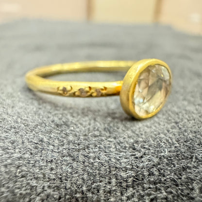 chloe ring - sapphire and diamond