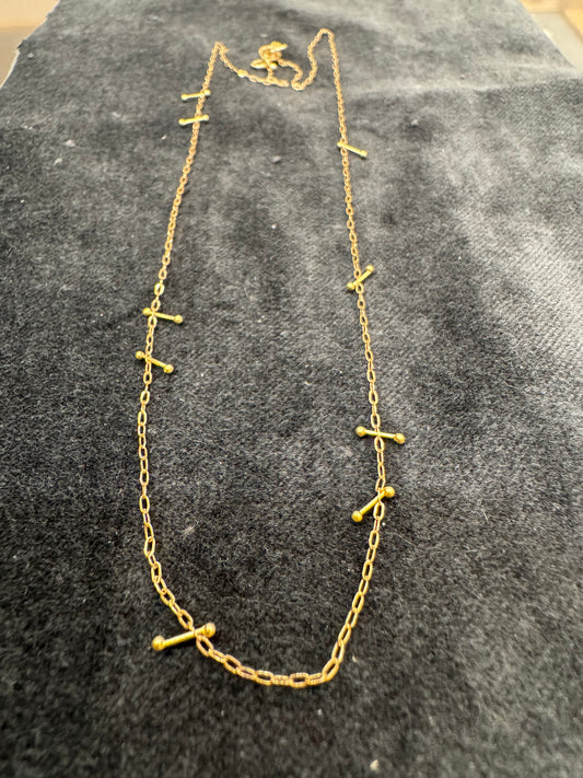 pinned necklace - gold