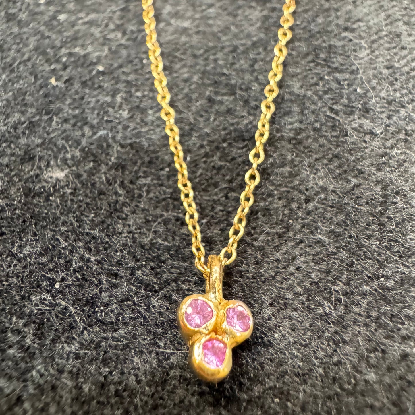 ruby sea anemone pendant