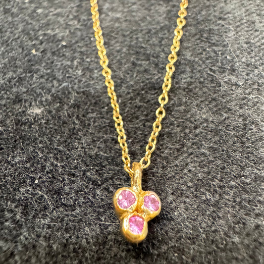 ruby sea anemone pendant