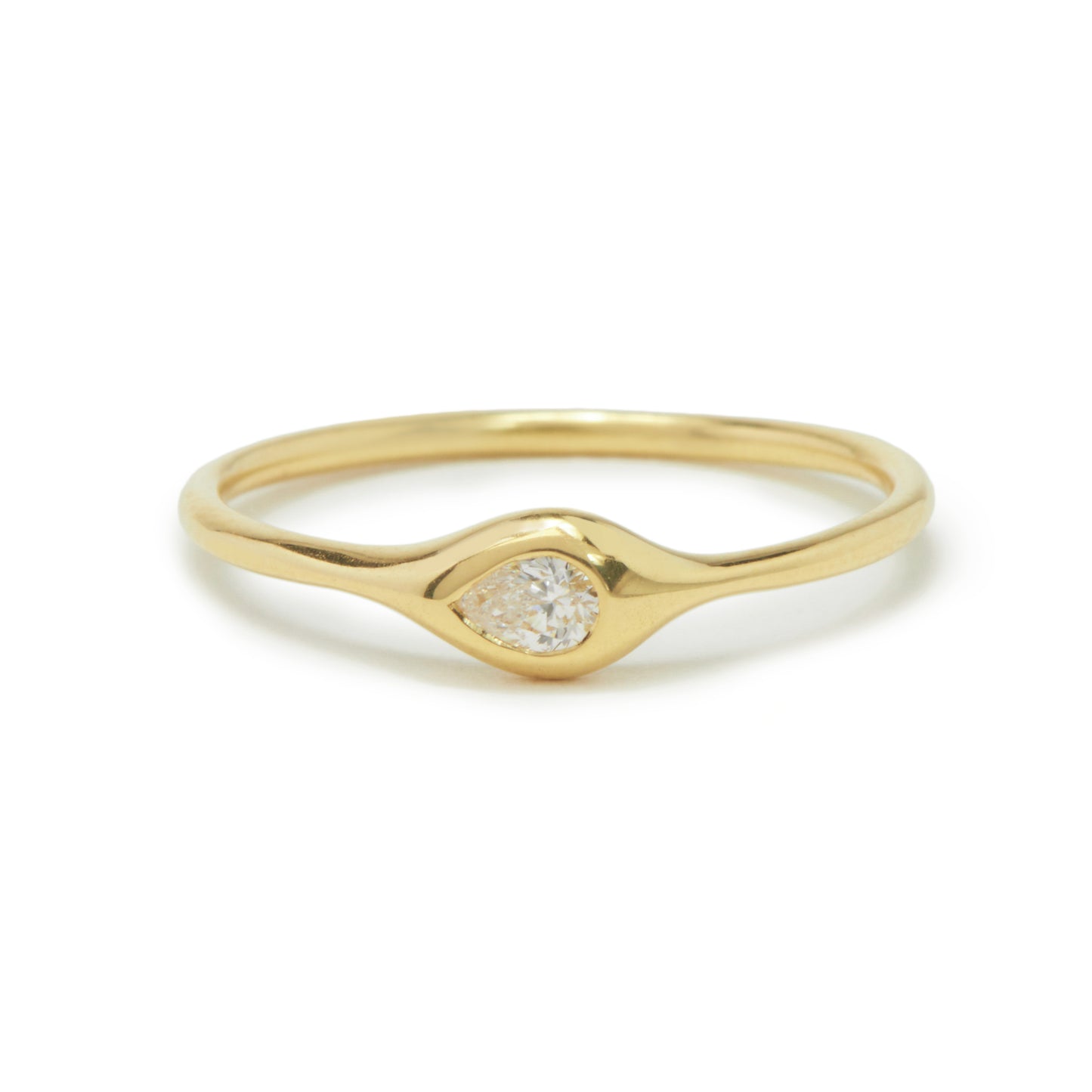 mini diamond shape ring - pear