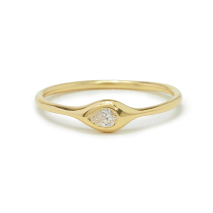mini diamond shape ring - pear