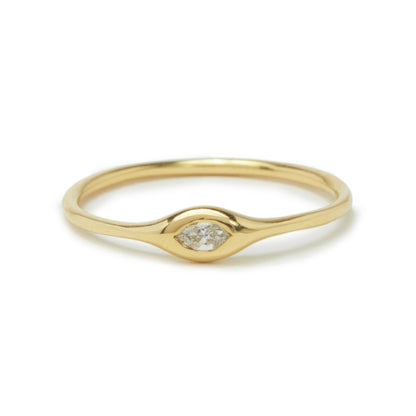 mini diamond shape ring - marquise