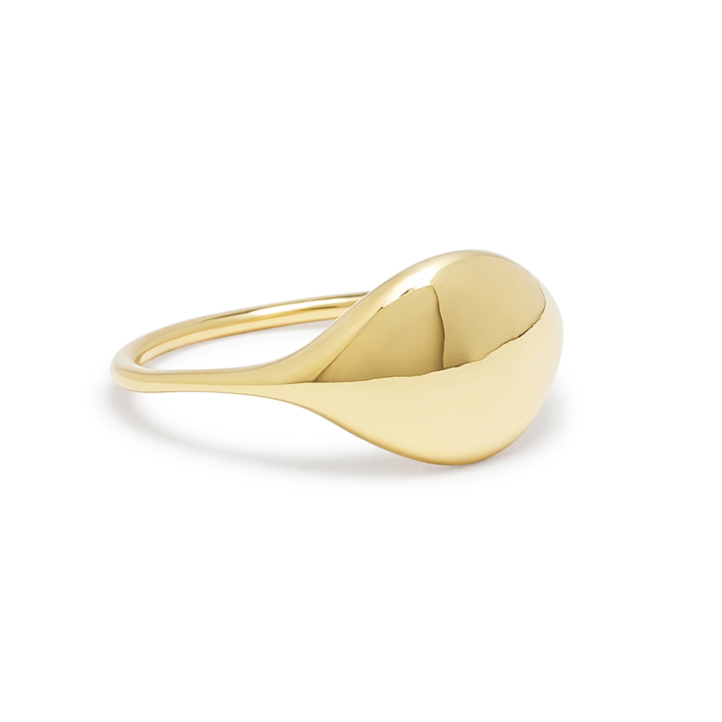 carved signet ring - east/west oval