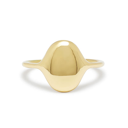 carved signet ring - north/south oval