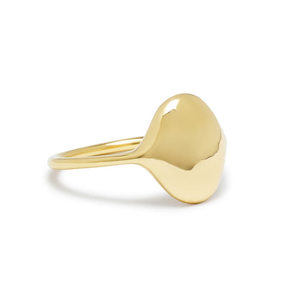 carved signet ring - north/south oval