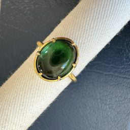 oval tourmaline solitaire
